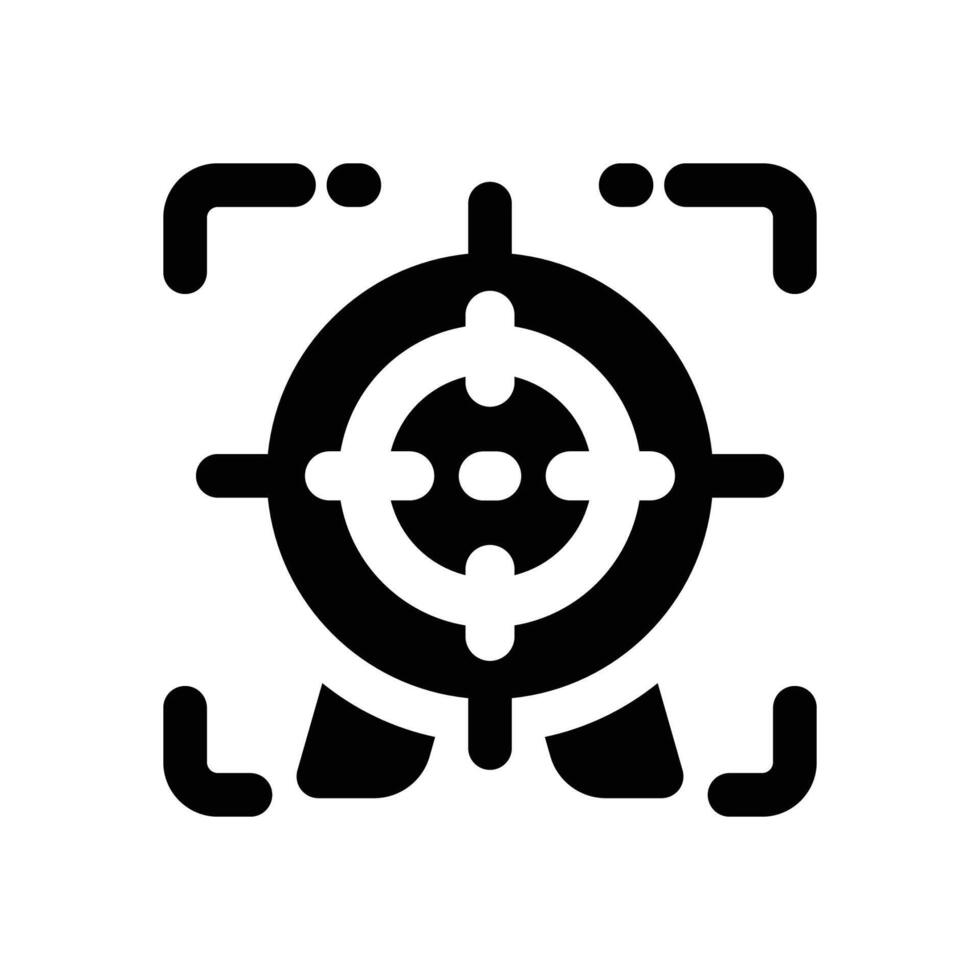 focus glyph icon. Strong and solid icon for websites and mobile apps. vector