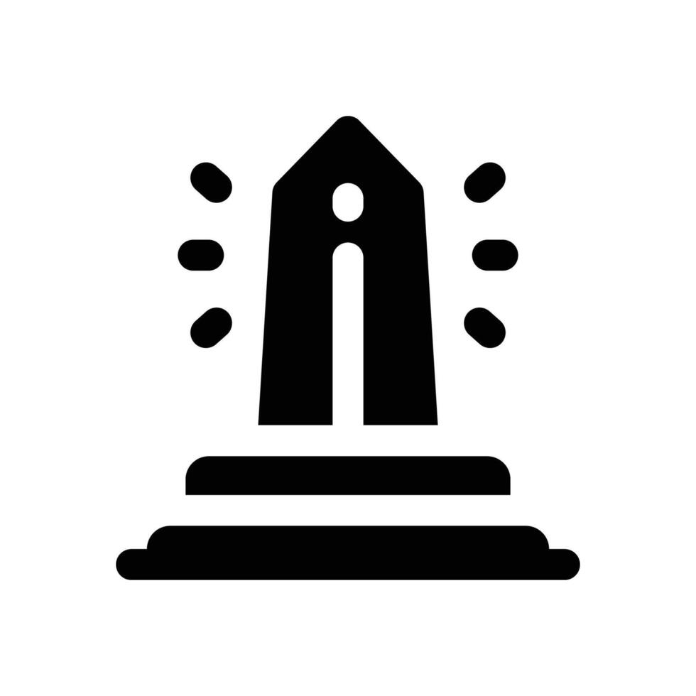 obelisk glyph icon. Strong and solid icon for websites and mobile apps. vector