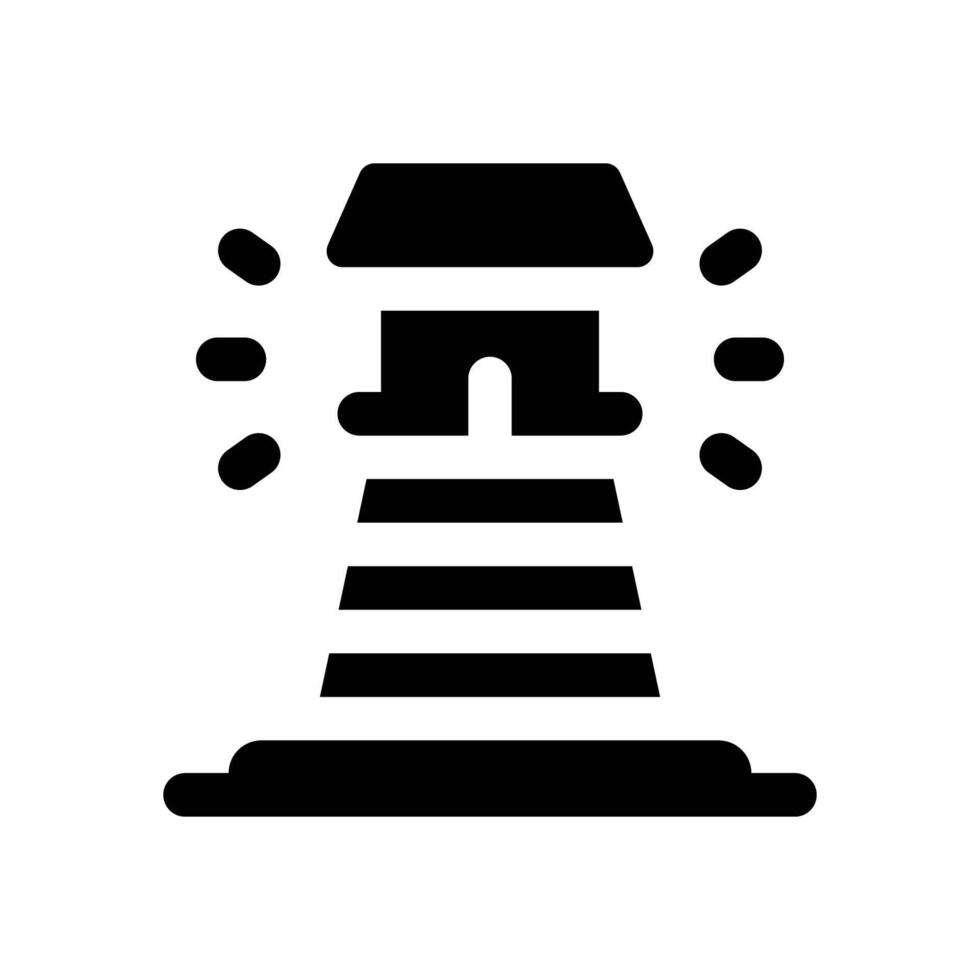 lighthouse glyph icon. Strong and solid icon for websites and mobile apps. vector