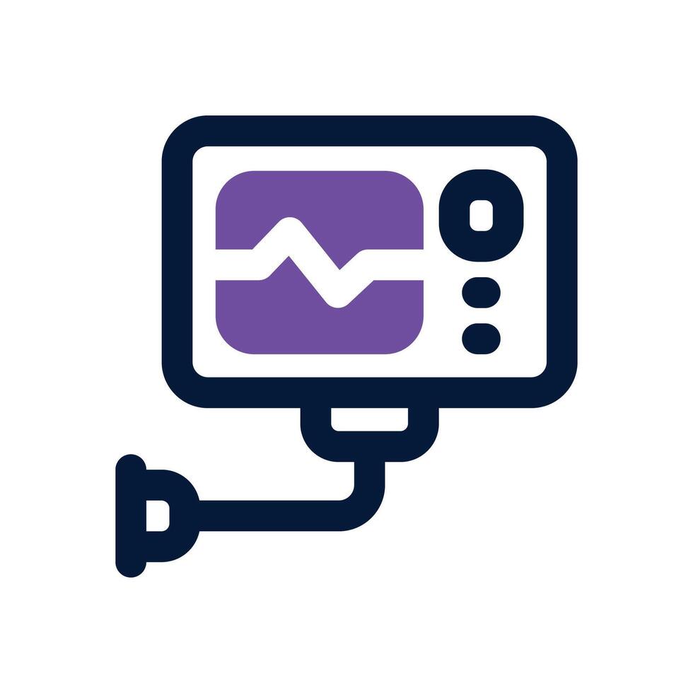 heart tracker dual tone icon. Sleek and modern icon for websites and mobile apps. vector