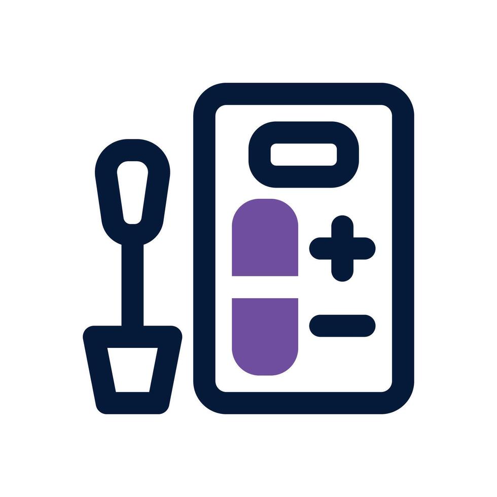 rapid test dual tone icon. Sleek and modern icon for websites and mobile apps. vector