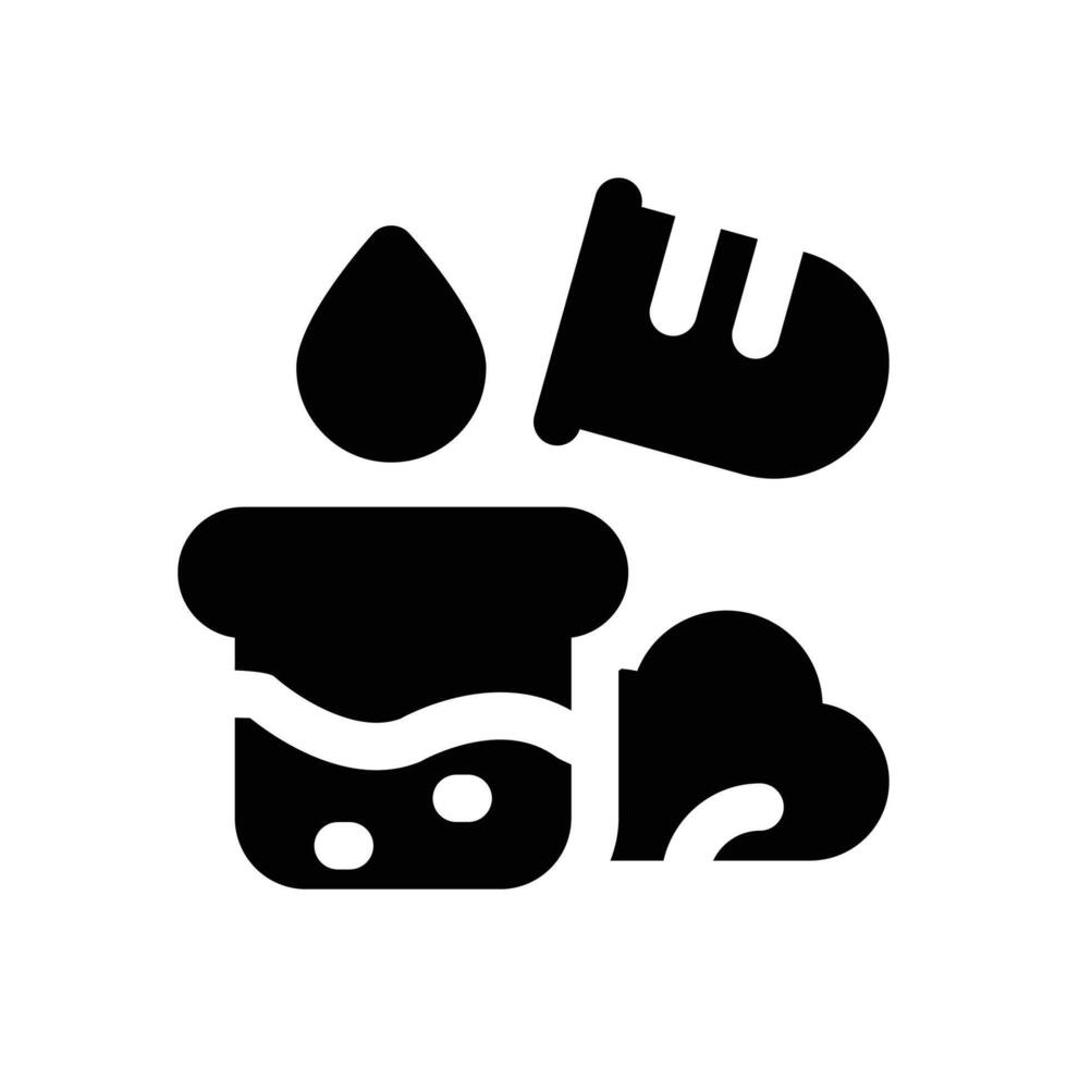 chemical reaction glyph icon. Strong and solid icon for websites and mobile apps. vector