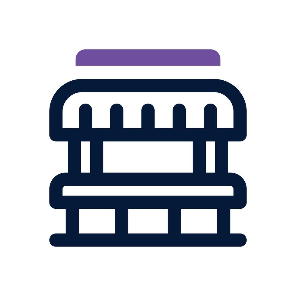 beach bar dual tone icon. Sleek and modern icon for websites and mobile apps. vector