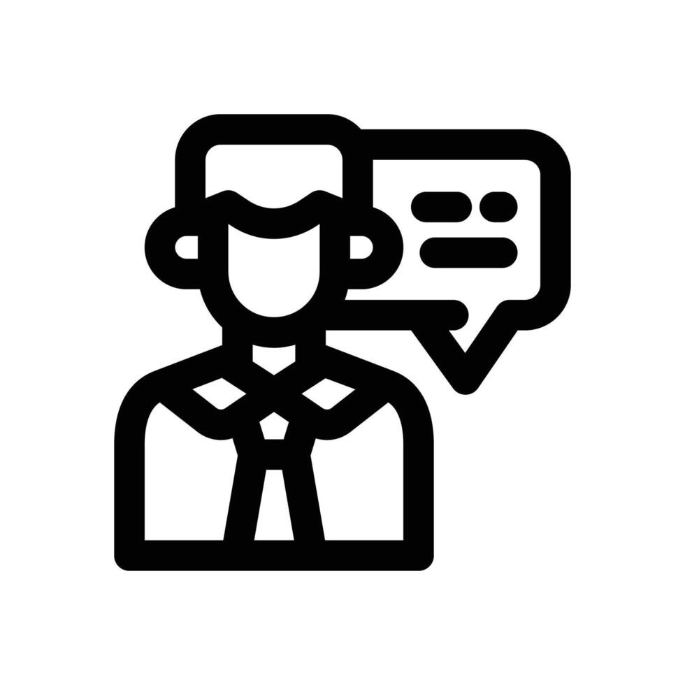 advisor line icon. Clean and minimalist icon for websites and mobile apps. vector