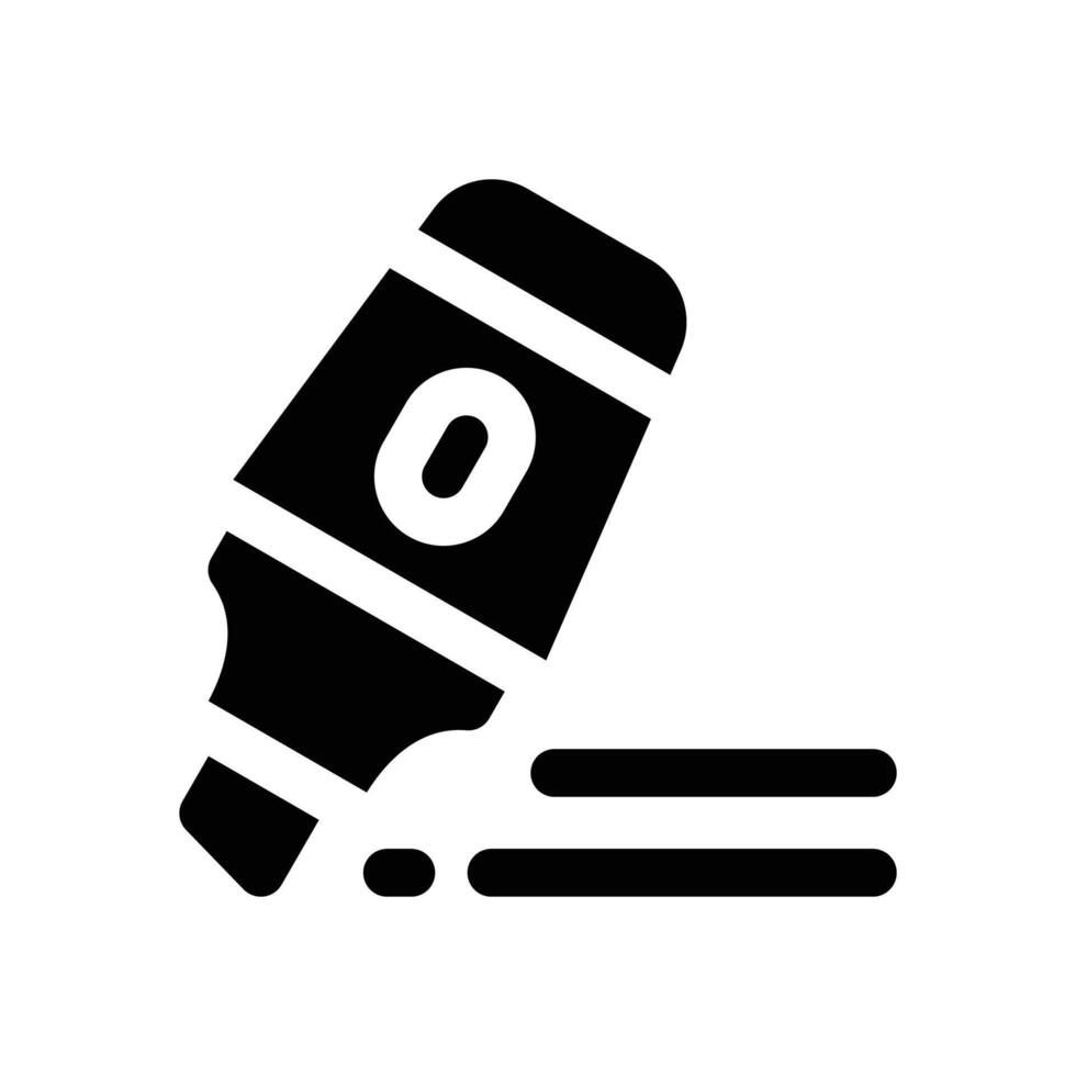 highlighter glyph icon. Strong and solid icon for websites, mobile interfaces, presentations, and visual branding. High quality and easy to edit. vector