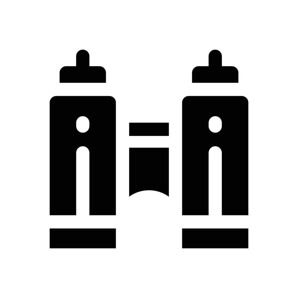 bridge glyph icon. Strong and solid icon for websites and mobile apps. vector