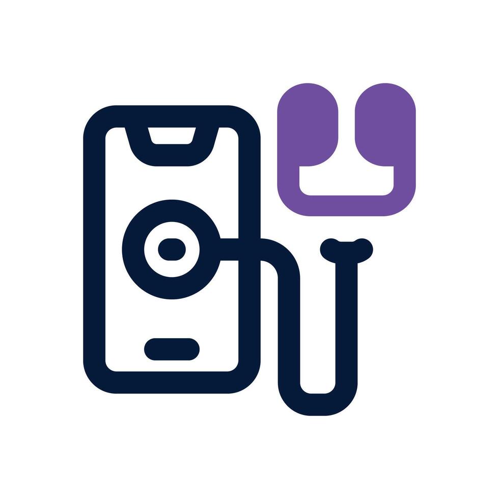 mobile medical app dual tone icon. Sleek and modern icon for websites and mobile apps. vector