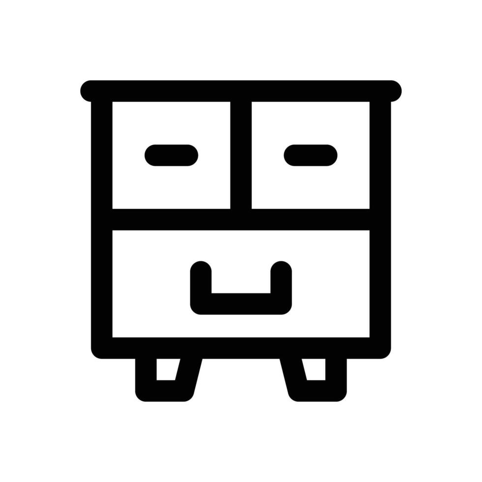 drawer line icon. Clean and minimalist icon for websites and mobile apps. vector