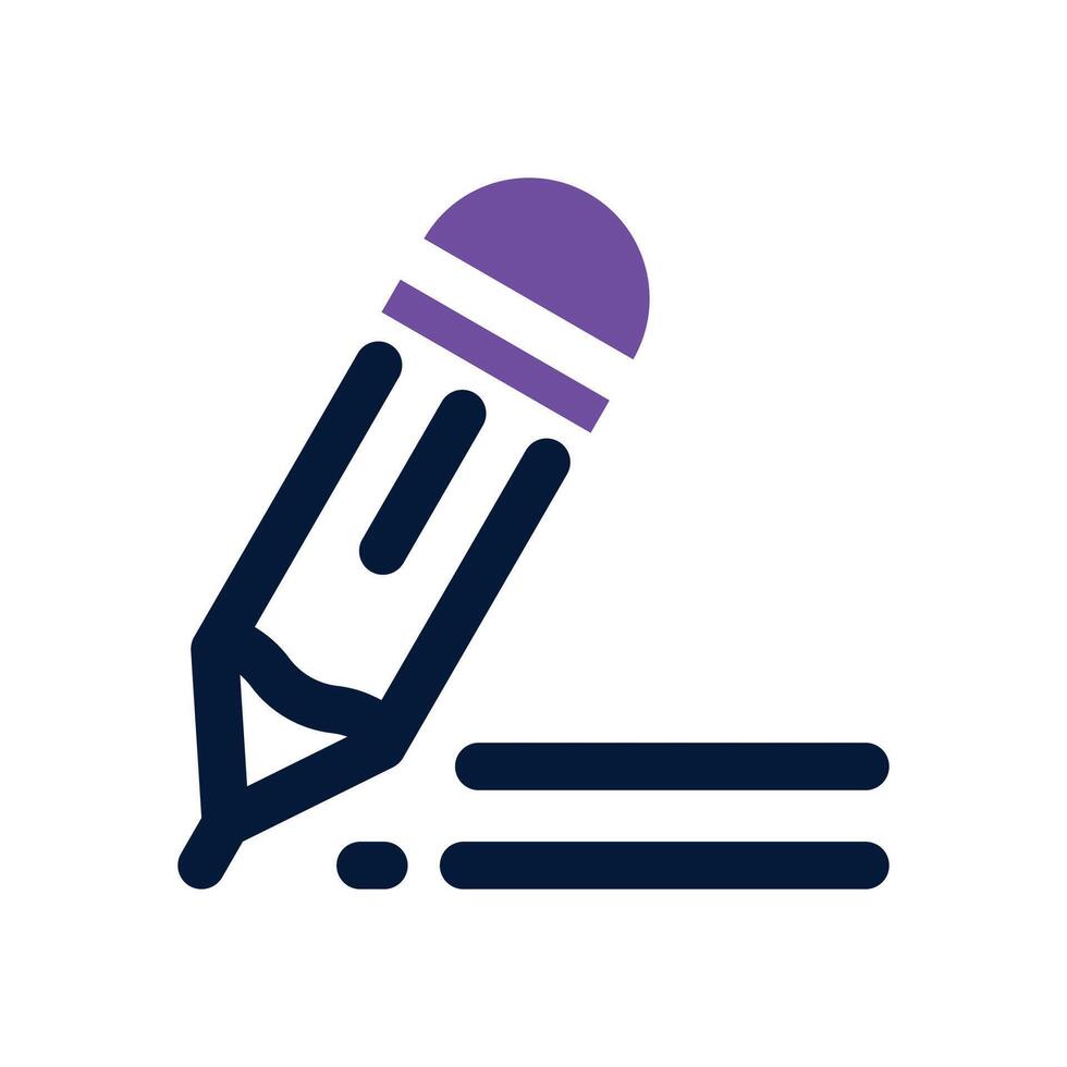 pencil dual tone icon. Sleek and modern icon for websites and mobile apps. vector