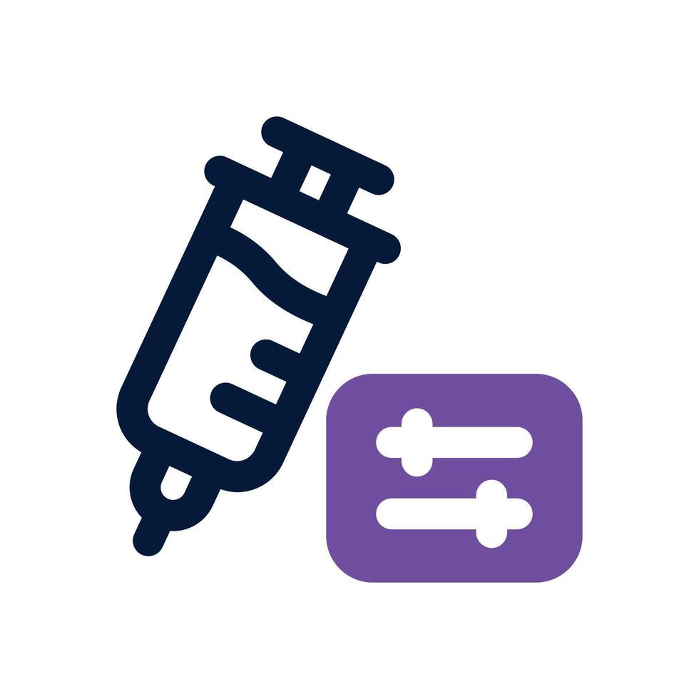 vaccine development dual tone icon. Sleek and modern icon for websites and mobile apps. vector