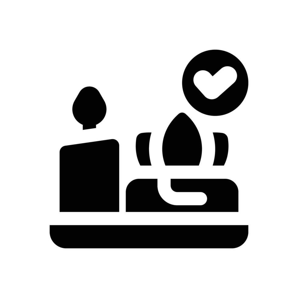 spa glyph icon. Strong and solid icon for websites, mobile interfaces, presentations, and visual branding. High quality and easy to edit. vector