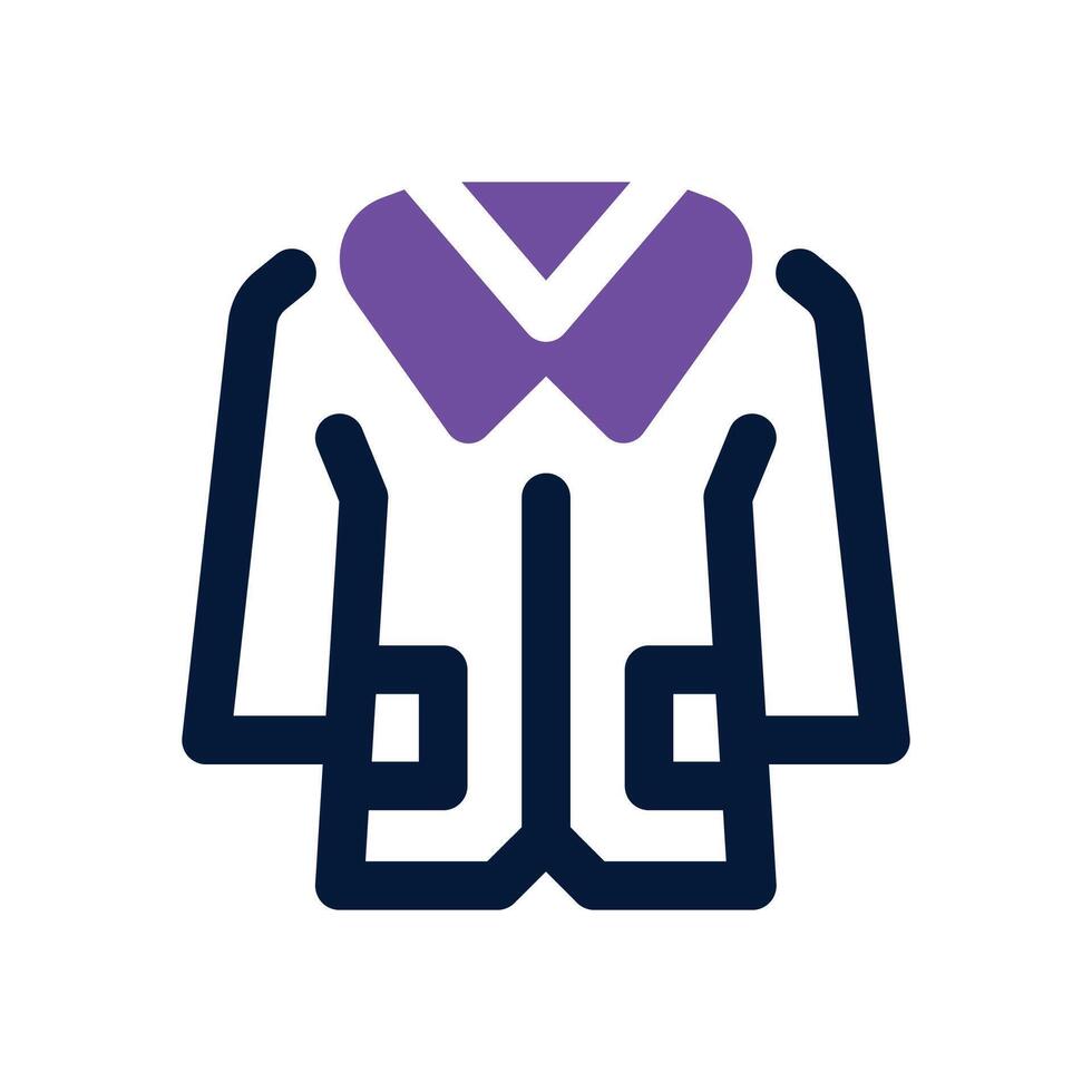 lab coat dual tone icon. Sleek and modern icon for websites and mobile apps. vector