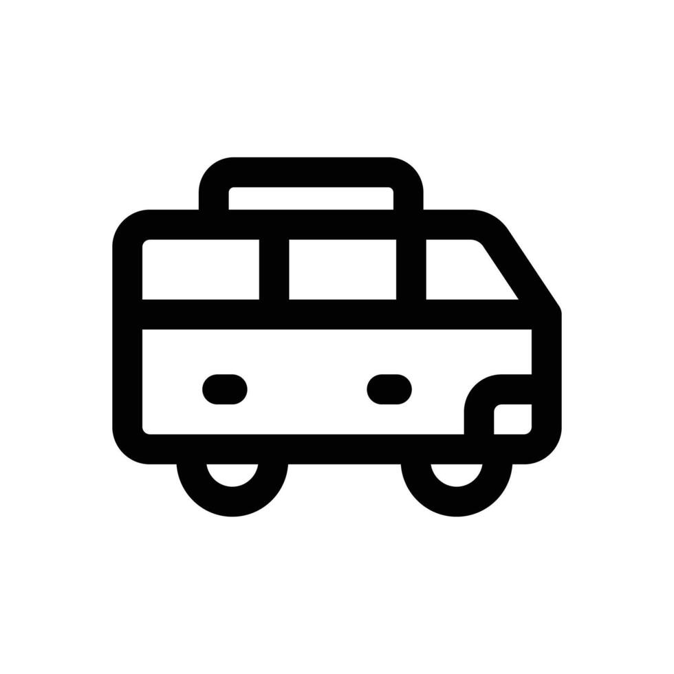 bus line icon. Clean and minimalist icon for websites, mobile apps, presentations, and logos. Fully scalable and customizable for any project. vector
