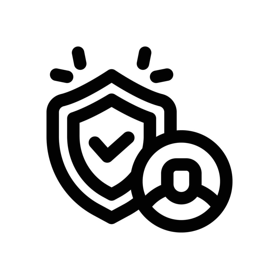 trust line icon. Clean and minimalist icon for websites and mobile apps. vector