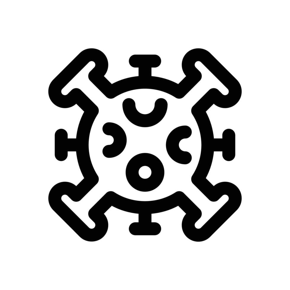 virus line icon. Clean and minimalist icon for websites and mobile apps. vector