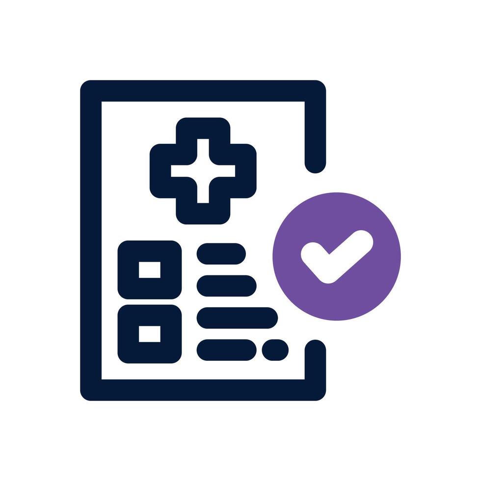 medical checkup dual tone icon. Sleek and modern icon for websites and mobile apps. vector
