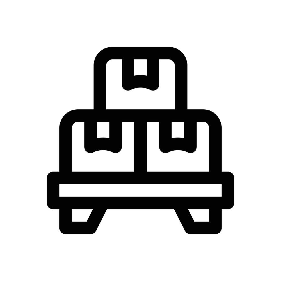 warehouse shelf line icon. Clean and minimalist icon for websites and mobile apps. vector