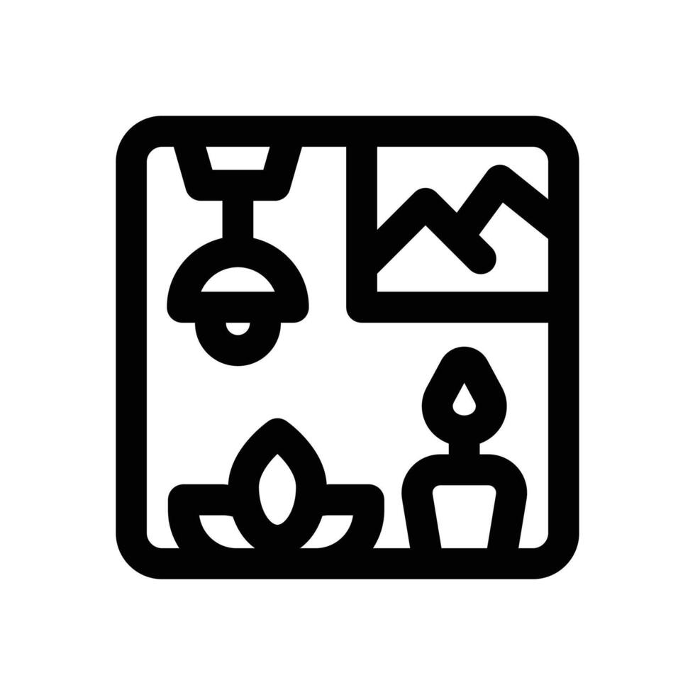 meditation room line icon. Clean and minimalist icon for websites and mobile apps. vector