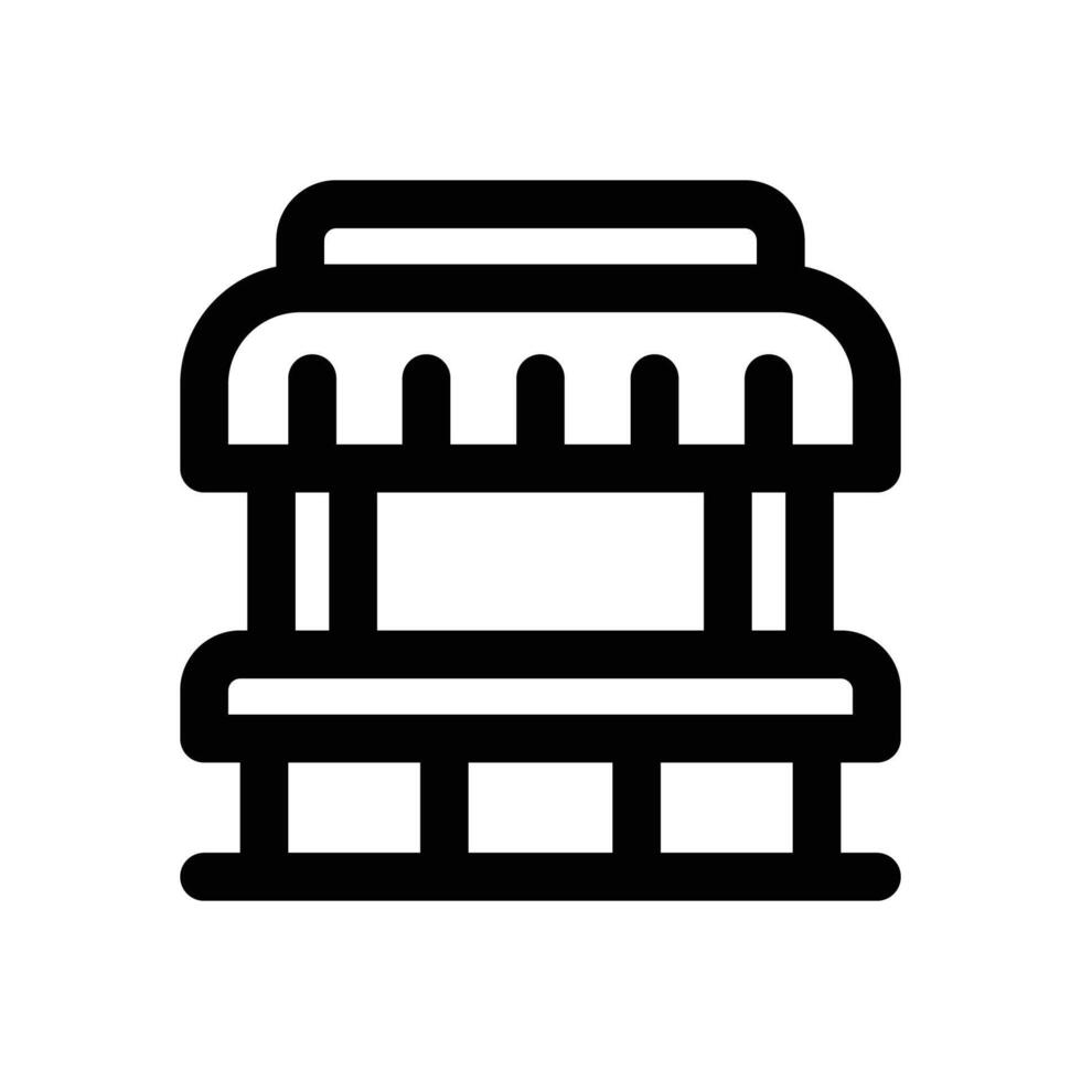 beach bar line icon. Clean and minimalist icon for websites and mobile apps. vector