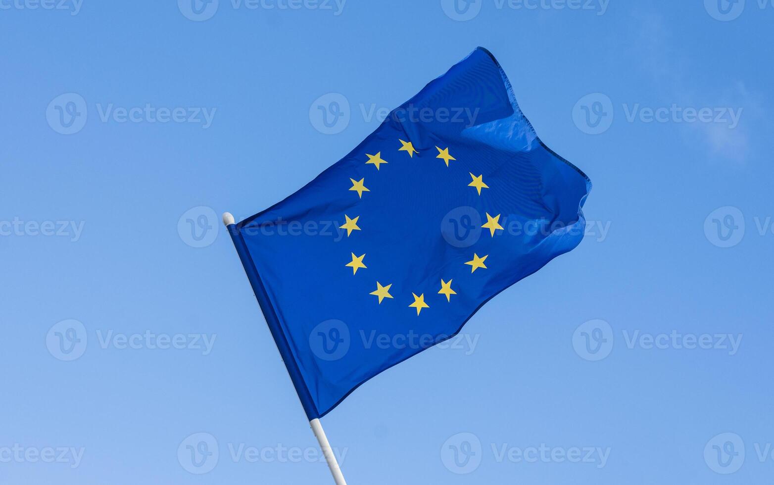 national european european union on sky background. . photo