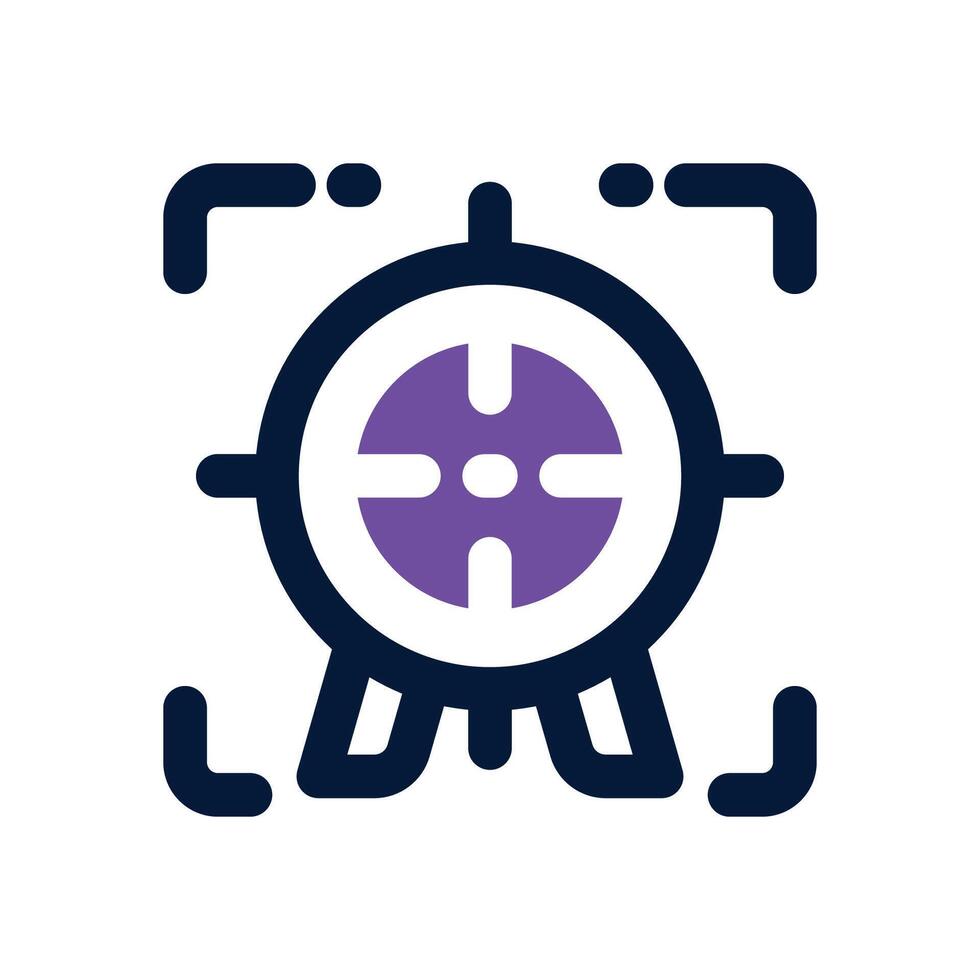 focus dual tone icon. Sleek and modern icon for websites and mobile apps. vector