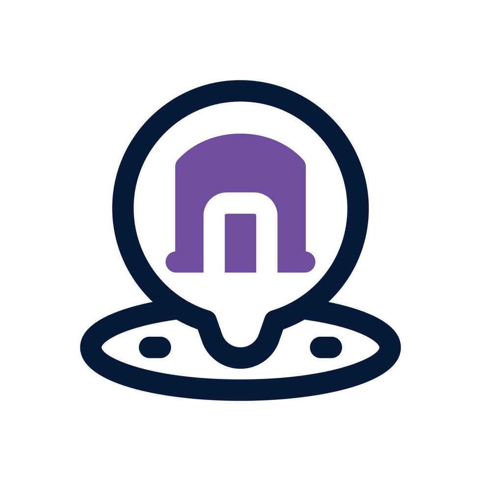 warehouse location dual tone icon. Sleek and modern icon for websites and mobile apps. vector