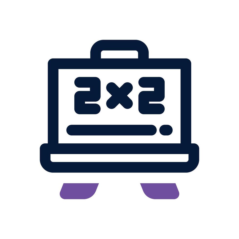 mathematic dual tone icon. Sleek and modern icon for websites and mobile apps. vector