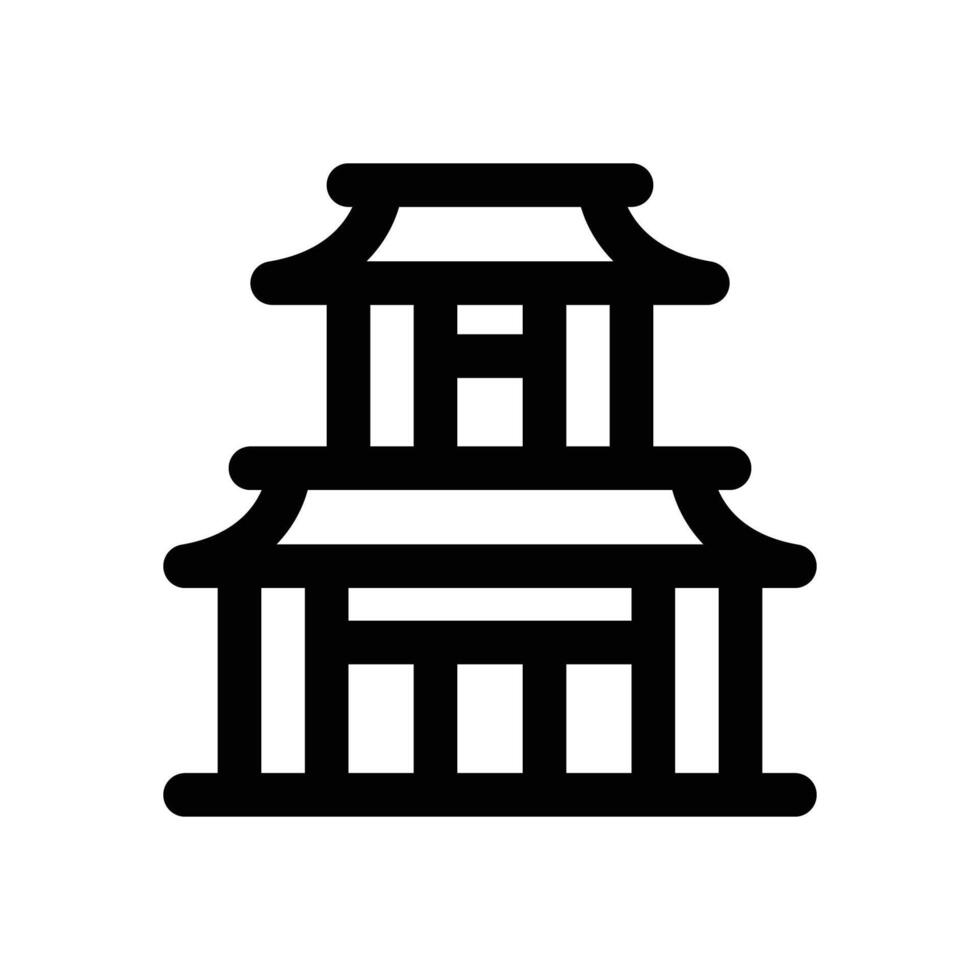 temple line icon. Clean and minimalist icon for websites and mobile apps. vector