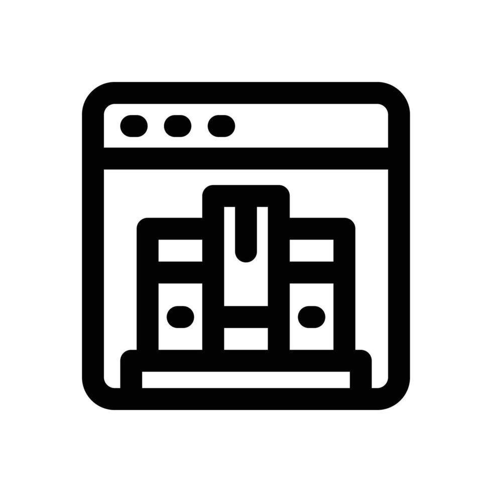 digital library line icon. Clean and minimalist icon for websites and mobile apps. vector