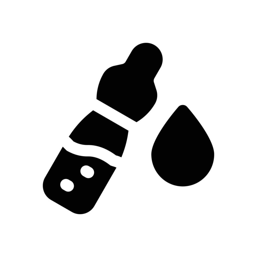 ampoule glyph icon. Strong and solid icon for websites and mobile apps. vector