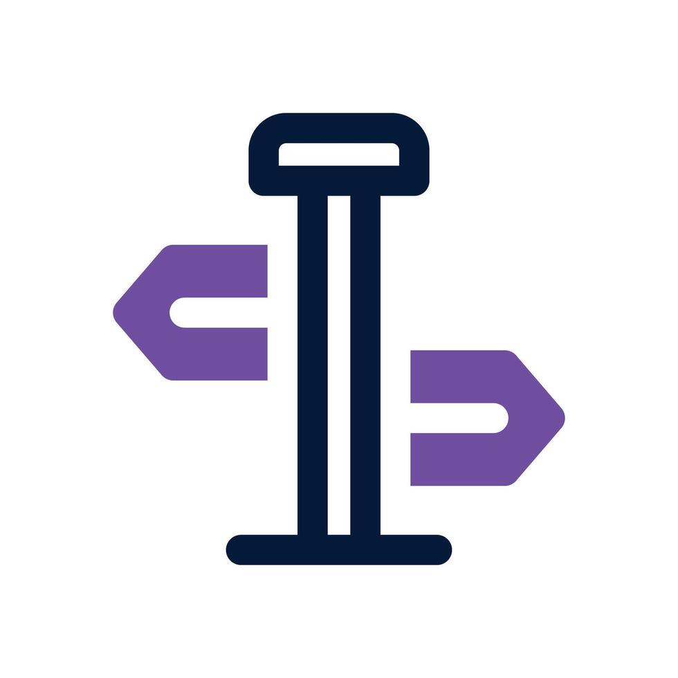 directional sign dual tone icon. Sleek and modern icon for websites and mobile apps. vector