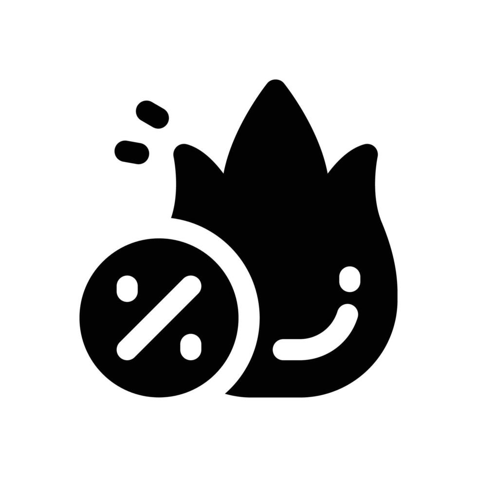 hot sale glyph icon. Strong and solid icon for websites and mobile apps. vector