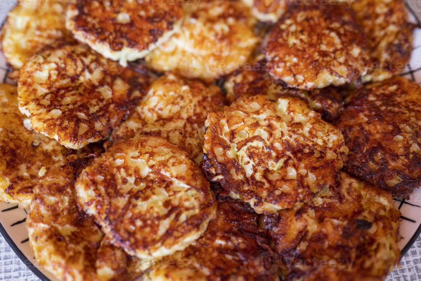 potato pancakes fried close-up on a plate photo