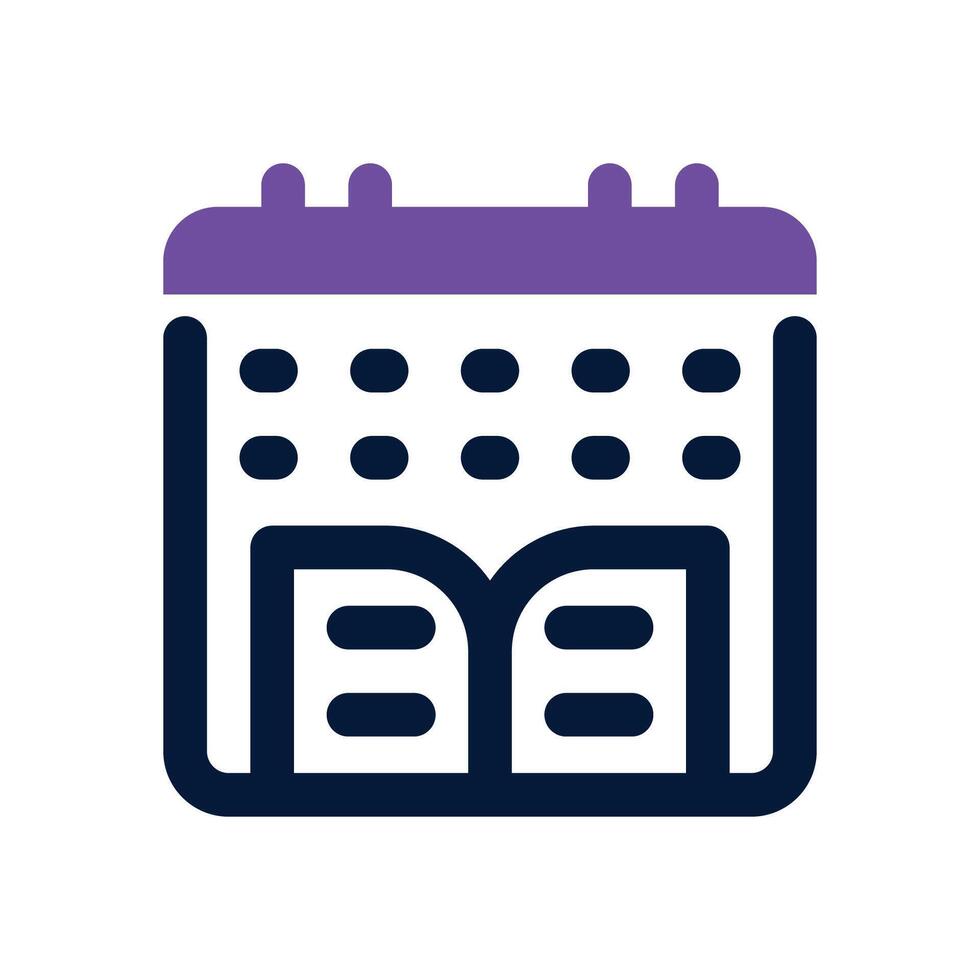 semester dual tone icon. Sleek and modern icon for websites and mobile apps. vector