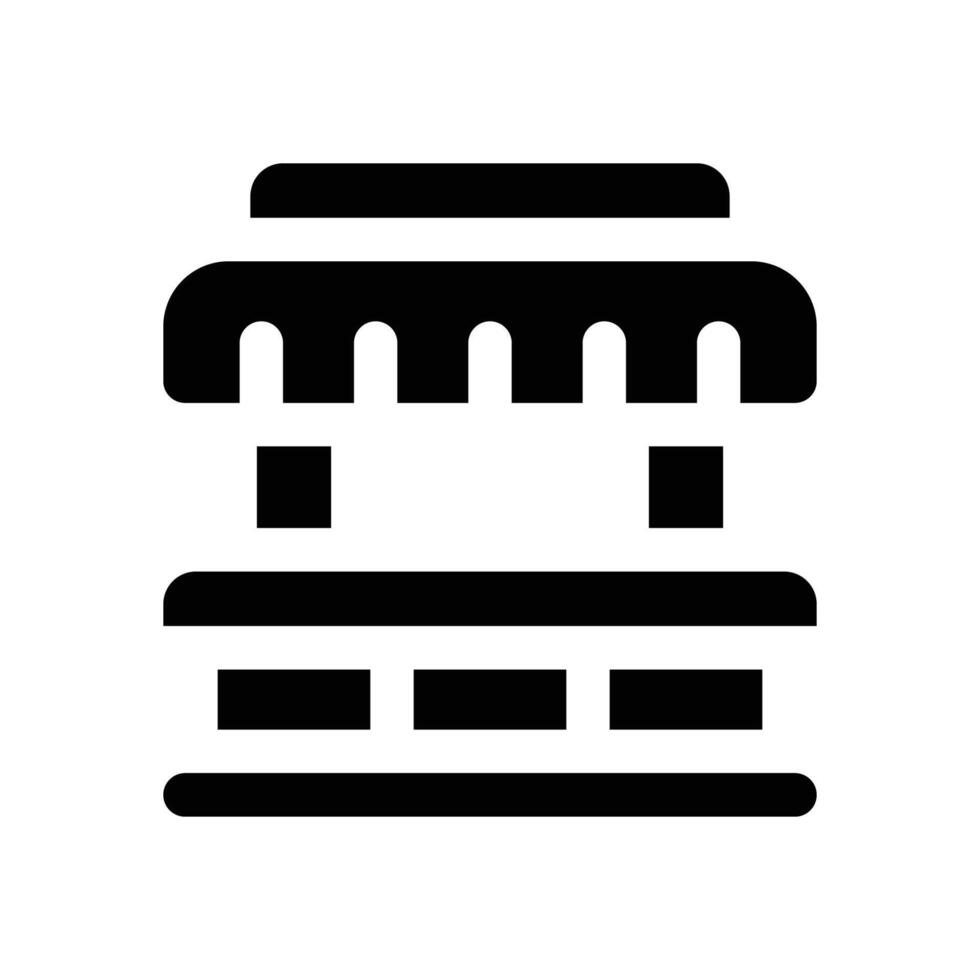 beach bar glyph icon. Strong and solid icon for websites and mobile apps. vector