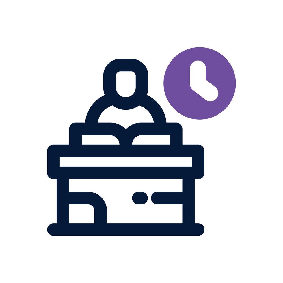 studying duotone icon. Sleek and modern icon for websites, mobile apps, marketing materials, and corporate design. Fully scalable and ready to use. vector