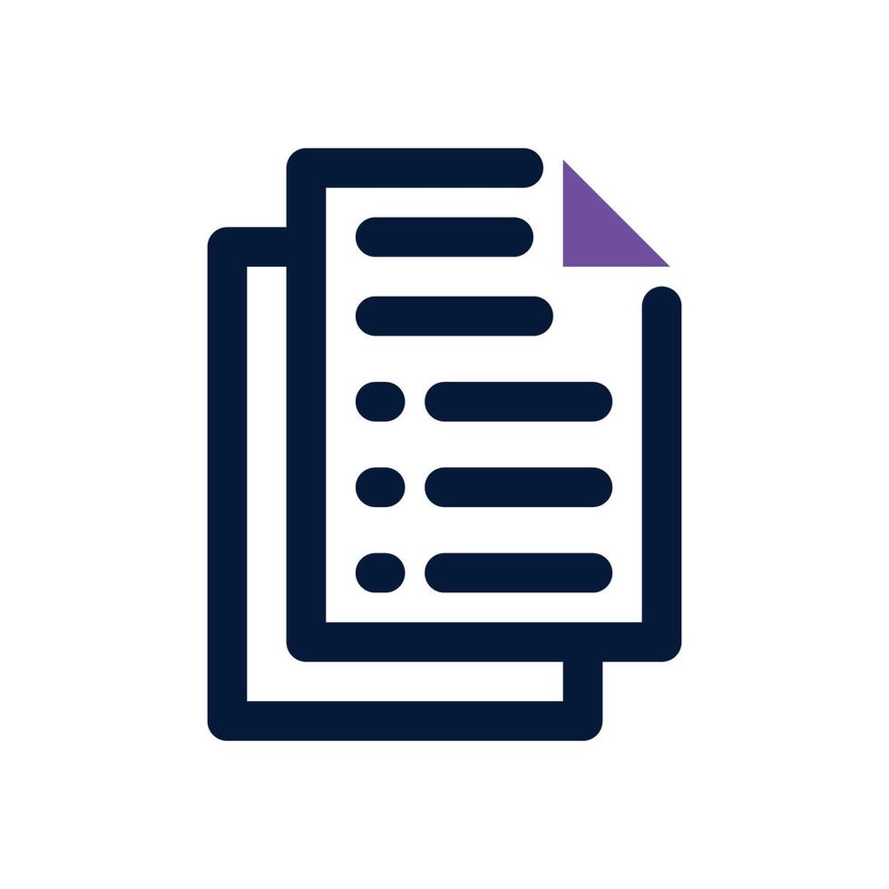 paper dual tone icon. Sleek and modern icon for websites and mobile apps. vector