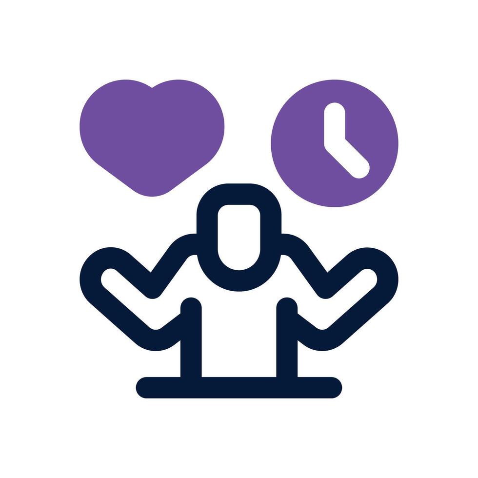 stress management dual tone icon. Sleek and modern icon for websites and mobile apps. vector