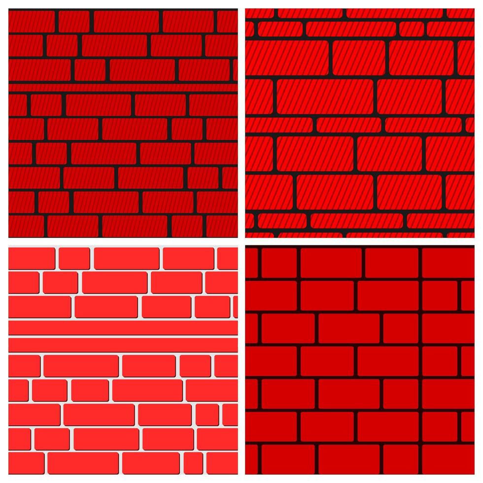 A collection of seamless patterns with a sturdy and attractive brick theme. Suitable for digital backgrounds, wallpapers, posters, websites, invitations, and more. vector