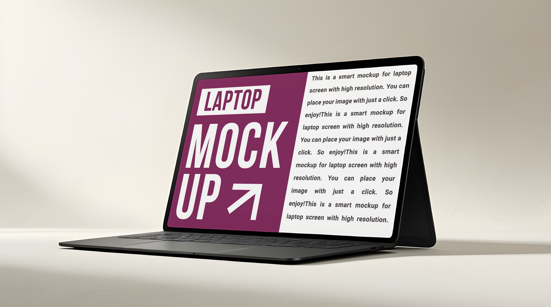 Laptop screen mockup against a white background psd