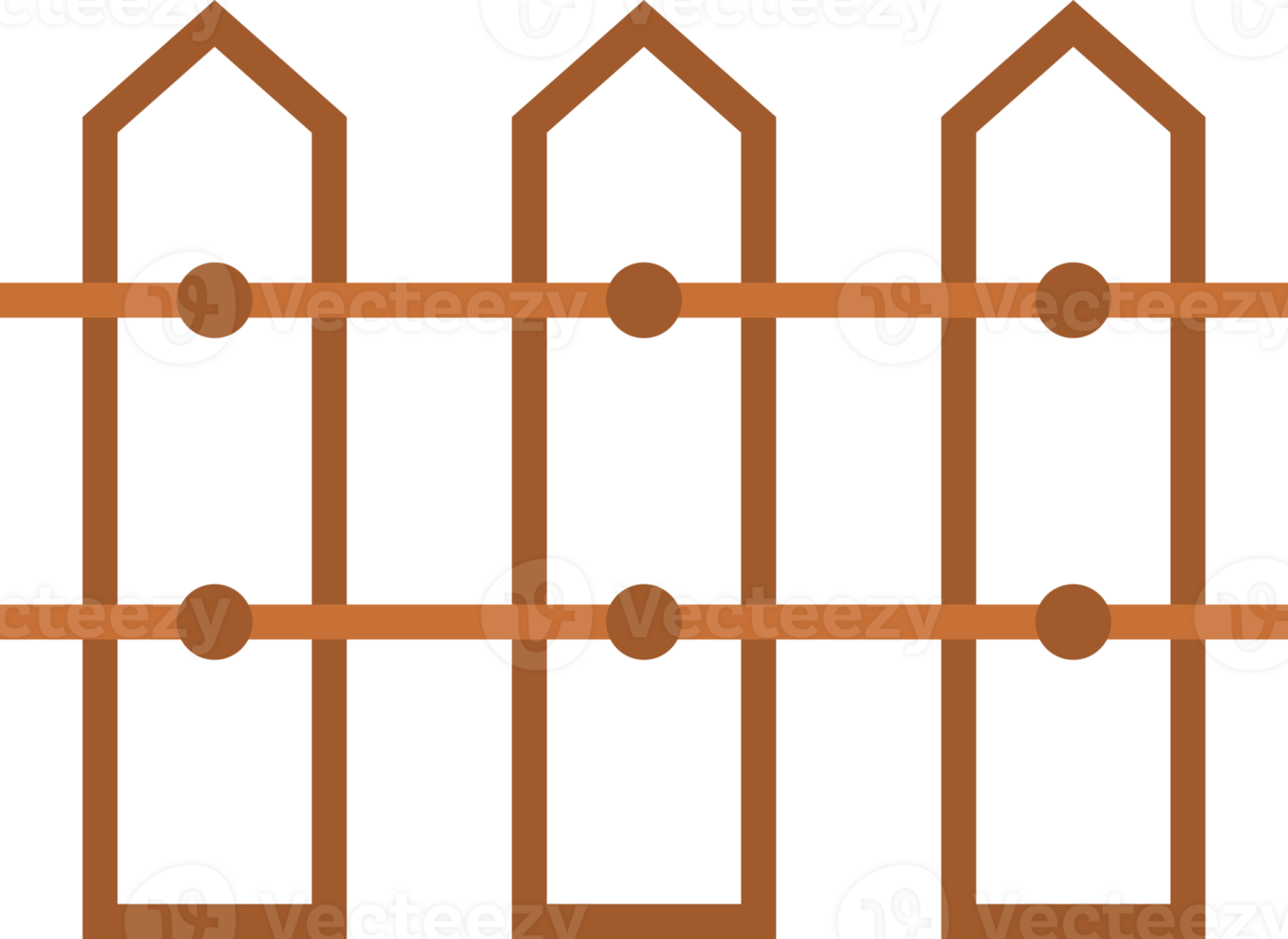 Brown line wooden board fence png