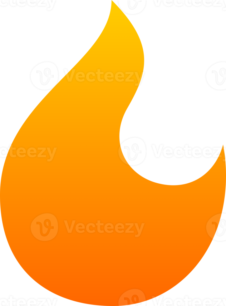Orange hot fire png