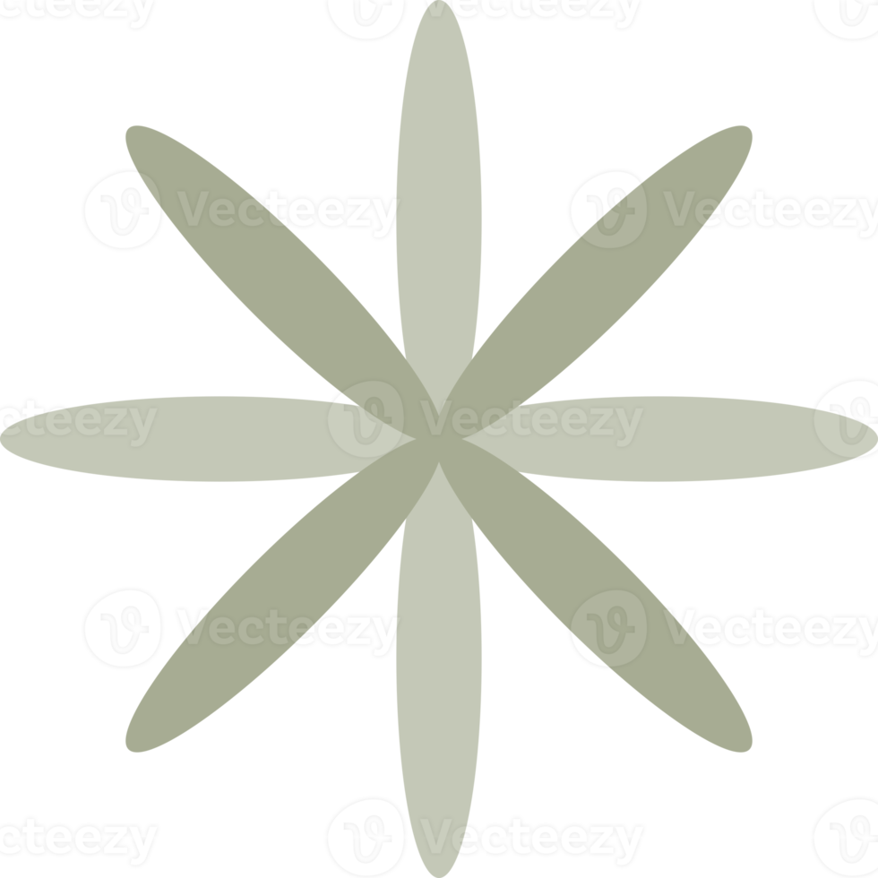 Gray flower abstract png