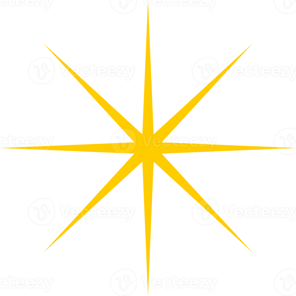 Line yellow rays sparkle star light png