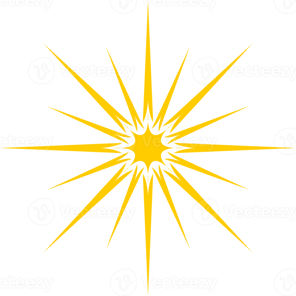 Yellow line sparkle star light png