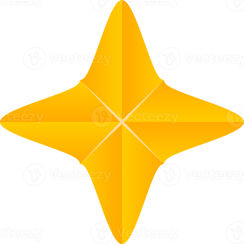 Sparkle star line yellow png