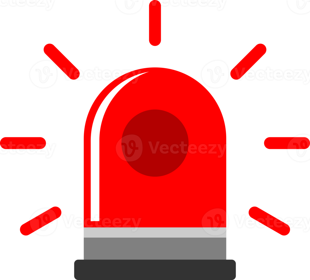 Red siren emergency icon png