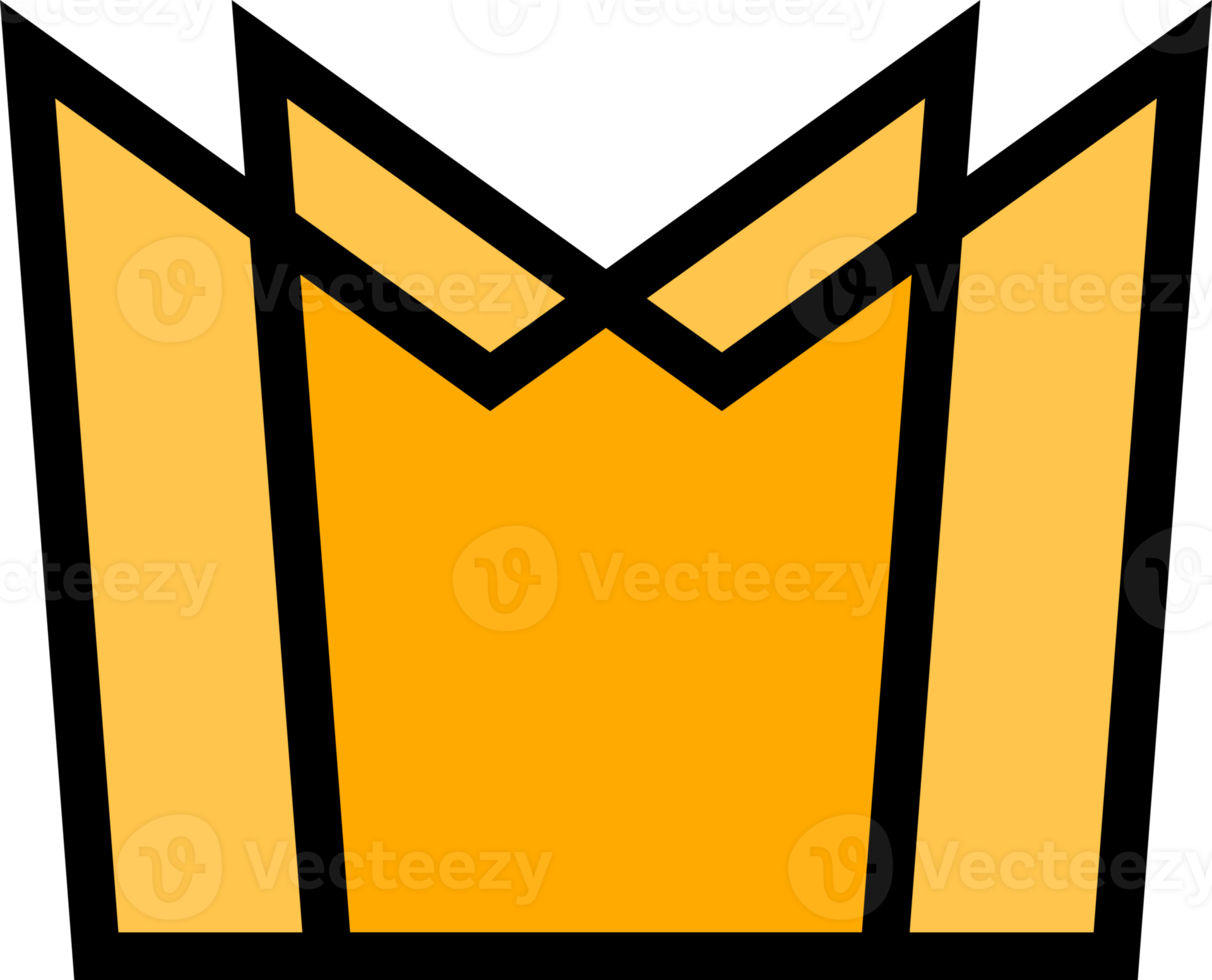 Doodle crown yellow png