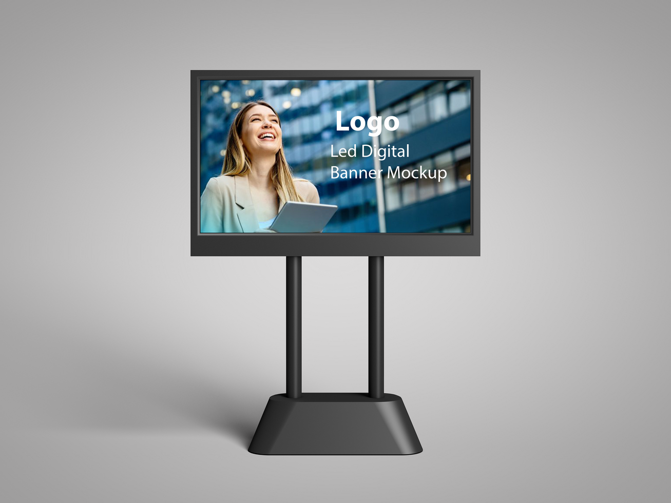 Digital LED Banner Mockup for Outdoor Advertising psd