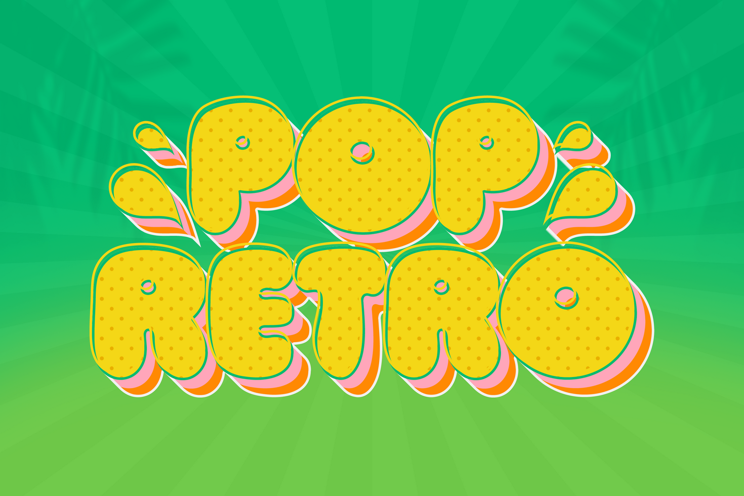 Pop Retro Text Effect psd